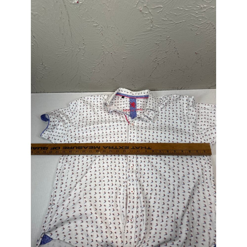 Patrick James Surf Print Button Down Short Sleeve… - image 6